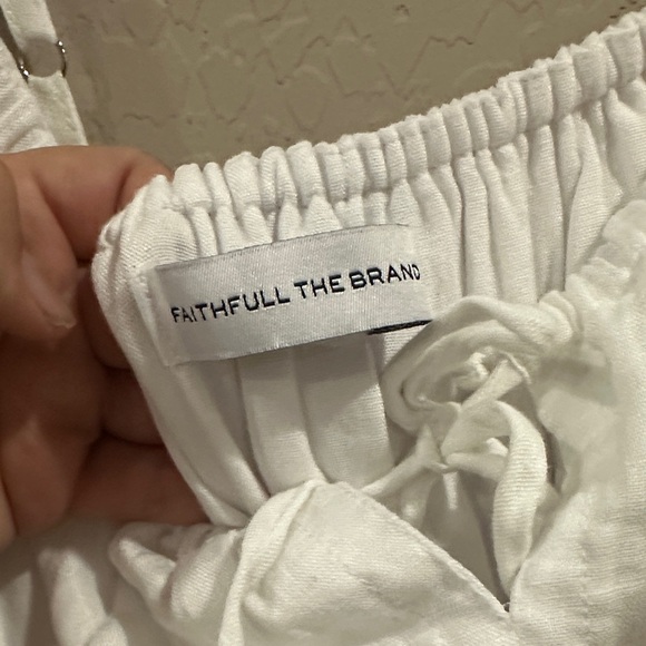 Faithfull the Brand Ivory Gathered Dress - Picture 2 of 4